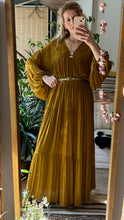 Load image into Gallery viewer, GODDESS GOLDEN OLIVE DRESS
