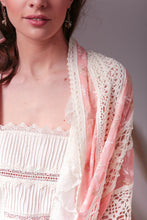 Load image into Gallery viewer, Rose hand crochet shawl
