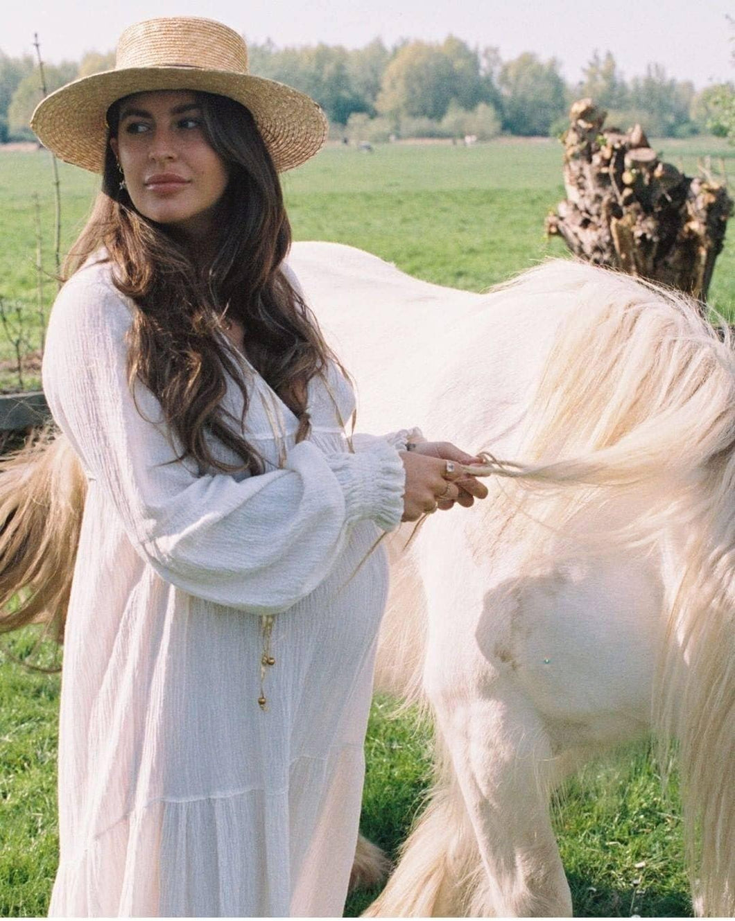 ZARIA Bohemian wedding cotton dress Custom Made