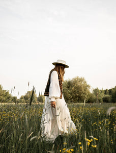 ZARIA Bohemian wedding cotton dress Custom Made